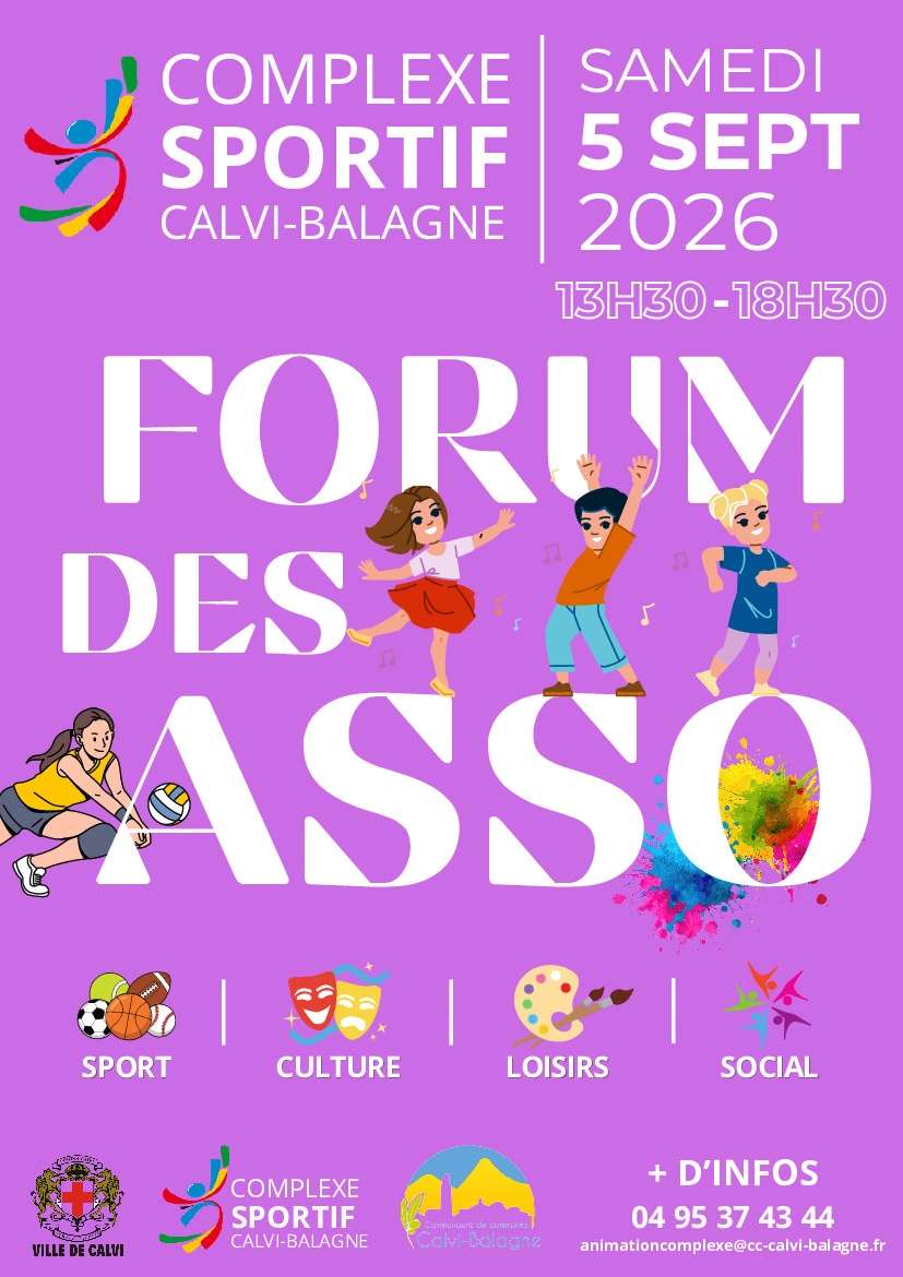 Forum des associations au Complexe Sportif Calvi-Balagne le 5 septembre 2026